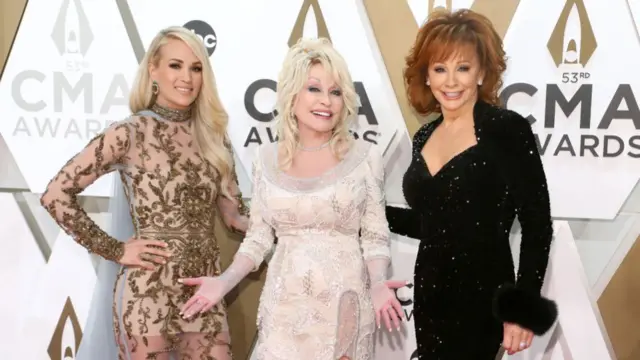 Carrie Underwood, Dolly Parton, and Reba McEntire