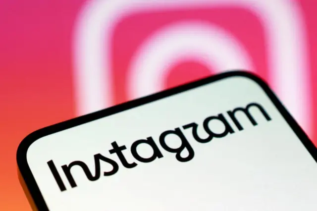 The new Instagram logo shown on a phone screen