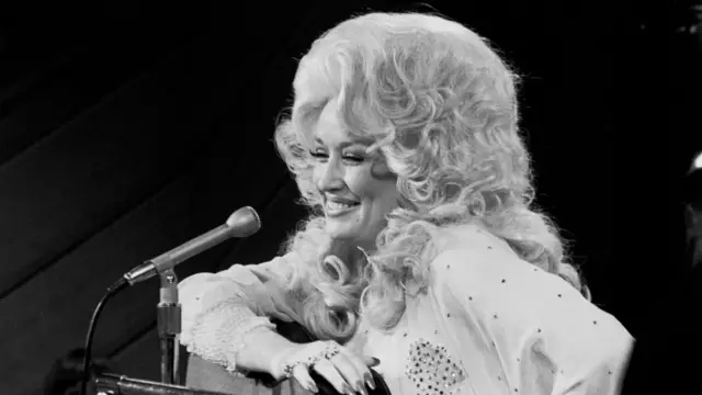 Dolly Parton at the Phil Donahue Show at WGN Television in Chicago, Illinois, April 30, 1977