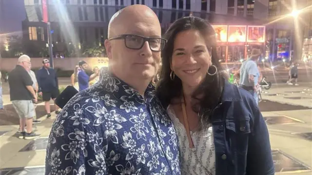 Jim and Kim Gallagher from Arizona, visiting Nashville.