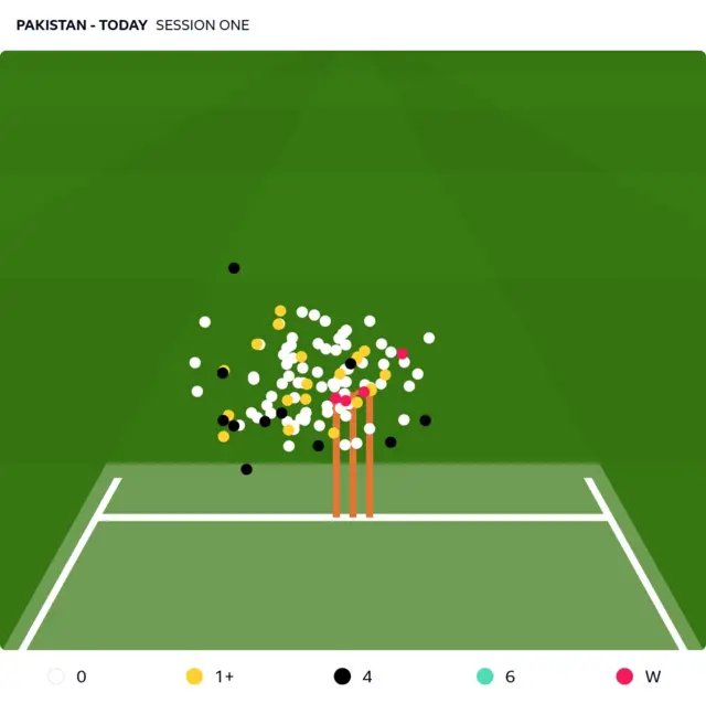 Pakistan bowling pitch map