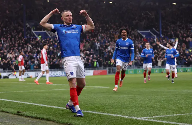 Colby Bishop celebrates after scoring