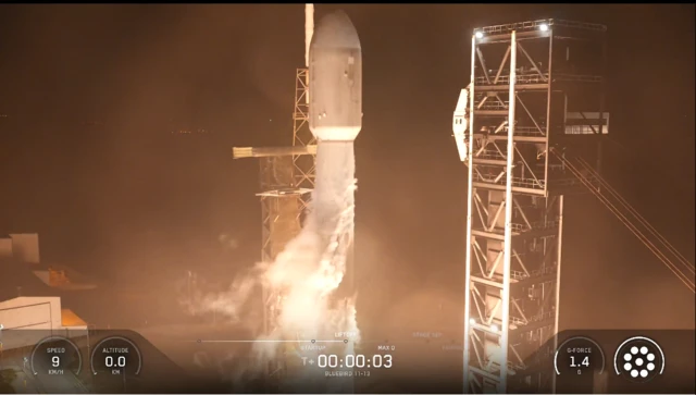 Space X launch a Falcon 9 rocket carrying three satellites