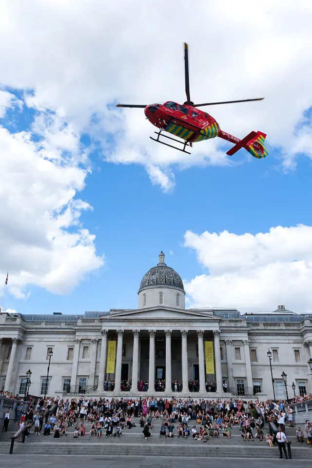 The London Air Ambulance in Trafalgar Square