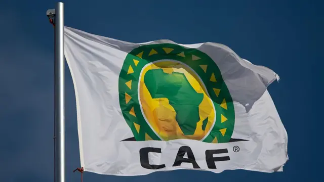 Confederation of African Football (CAF) flag during the Africa Cup Of Nations Round Of 16 match between Egypt and Benin at Stade Adrar