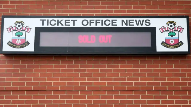 A ticket office sign