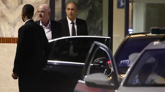 Gianni Infantino after emergency talks in Morocco