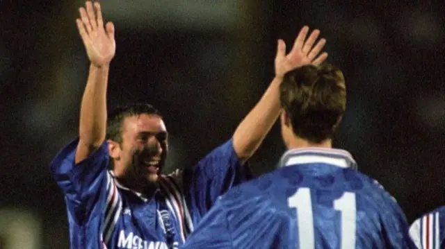 Rangers' Derek McInnes and Brian Laudrup