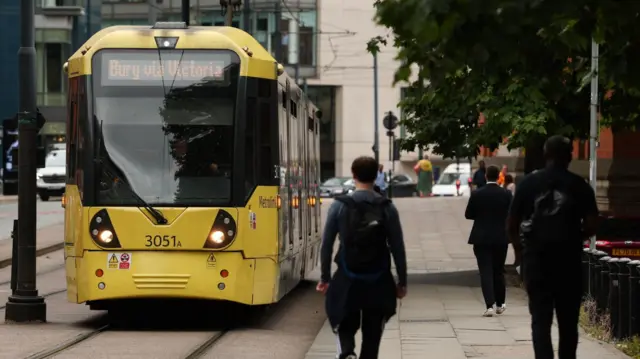 A Bee Network tram in Manchester