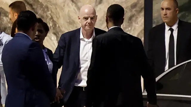 Gianni Infantino after emergency talks in Morocco