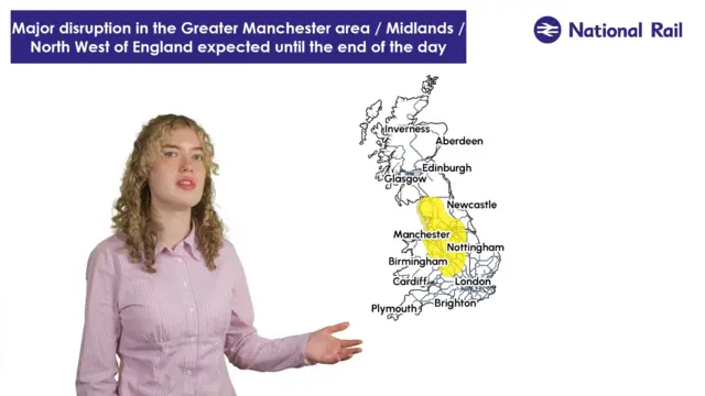 National Rail disruption map