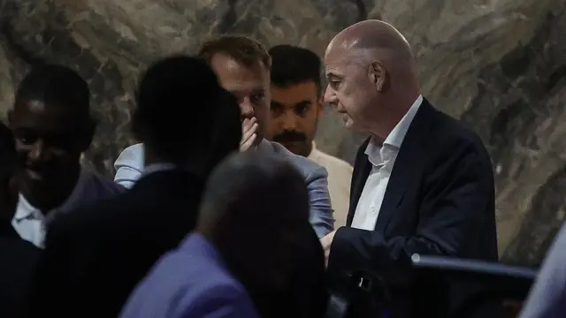 Gianni Infantino after emergency talks in Morocco