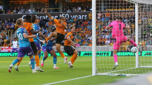 Andre scores for Wolves against Port Vale