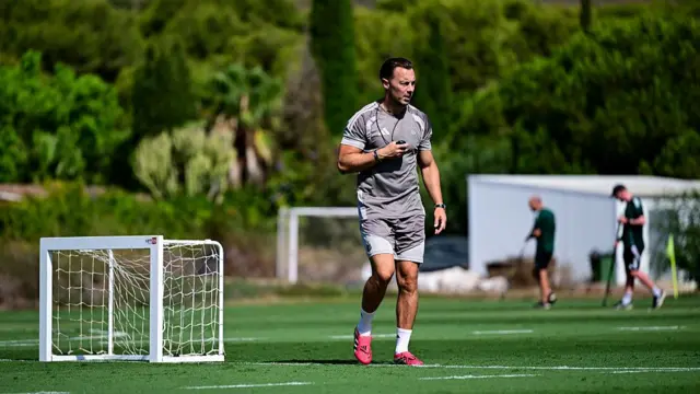 Head Coach Matthias Jaissle looks on during a training session
