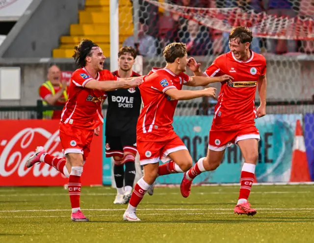 Dean McMaster celebrating