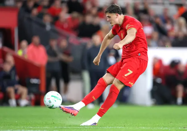 Will Lankshear in action for Middlesbrough