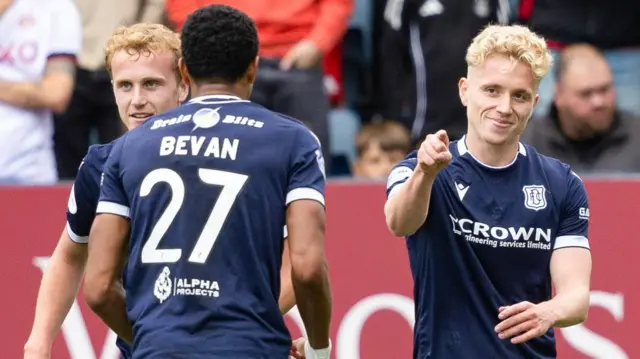 Dundee players celebrating