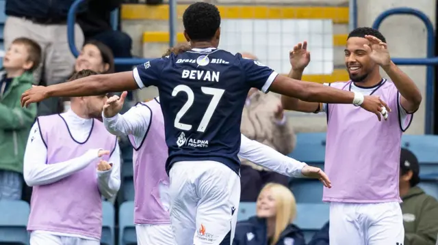 Dundee players celebrating