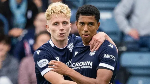 Aberdeen's Joe Westley and Joe Bevan celebrate