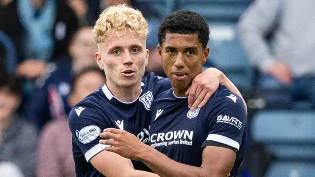 Dundee players Joe Westley and Joe Bevan