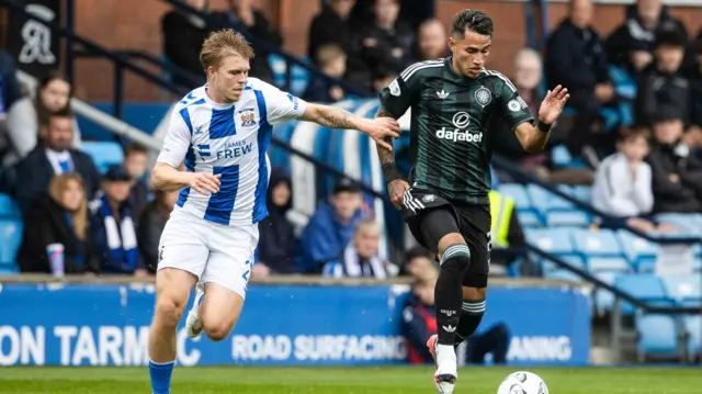 Kilmarnock's Michael Schjonning-Larsen and Celtic's Camilo Duran