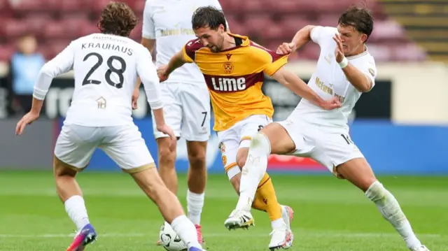 Motherwell and Falkirk players