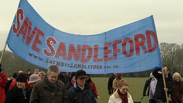 Protesters against Watership Down plan