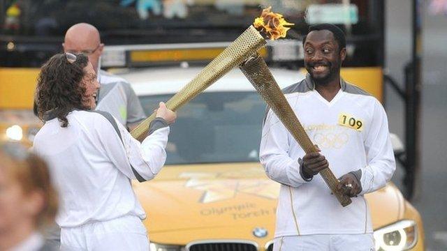 will.i.am on the Olympic Torch Relay