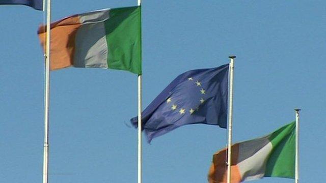 EU and Irish flag