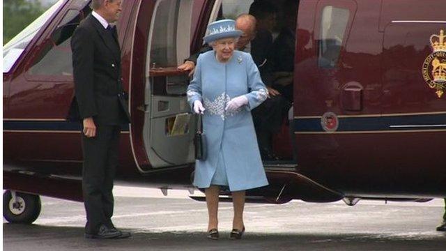 The Queen has arrived in Northern Ireland for a two-day visit