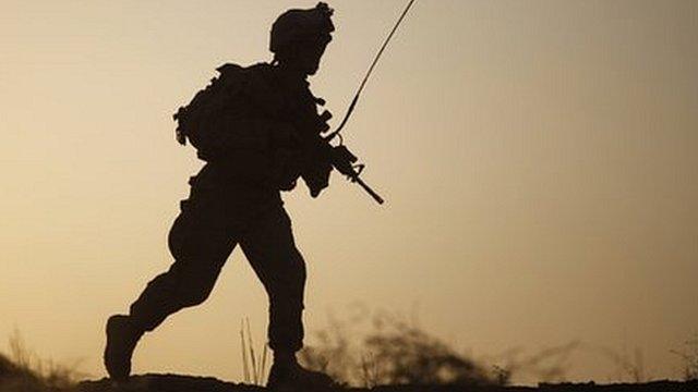 Silhouette of a soldier