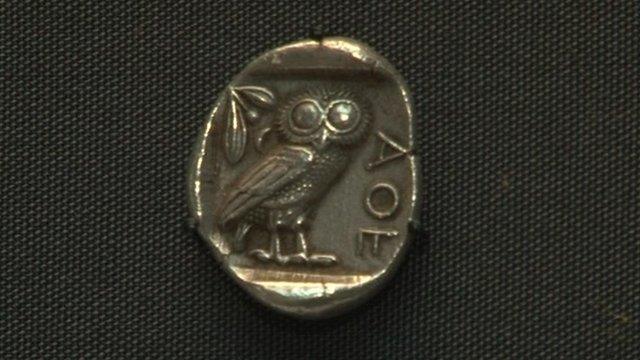 Original Athenian tetradrachm coin