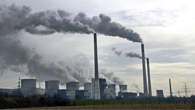 Coal power plant in Gelsenkirchen, with the tallest chimneys in Germany - 302 metres.