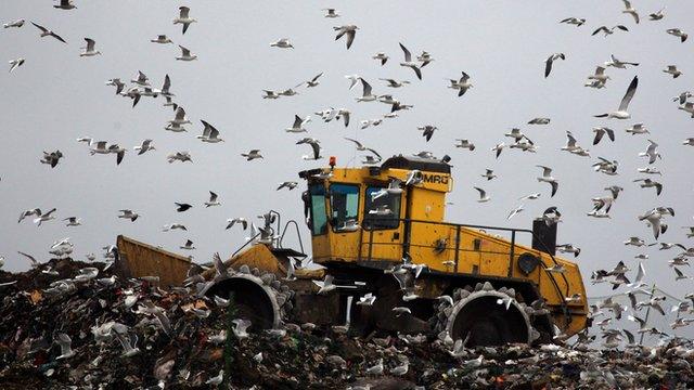 Landfill site in Gloucester, UK - file pic