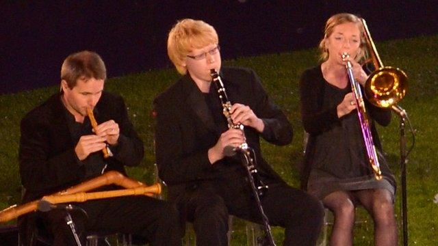 Lloyd Coleman (centre) with the British Paraorchestra