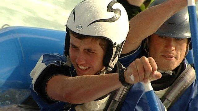 Testing the course at the Lee Valley White Water Centre