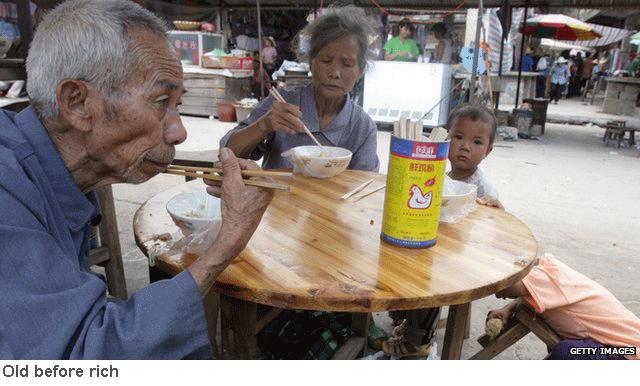 Elderly couple in China