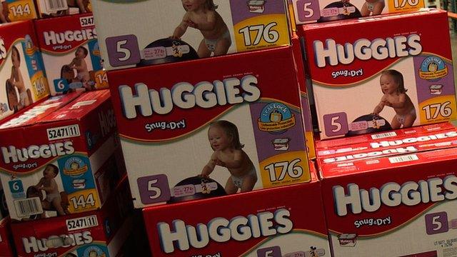 Boxes of Huggies nappies