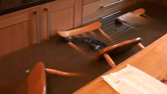 Chairs in floodwater