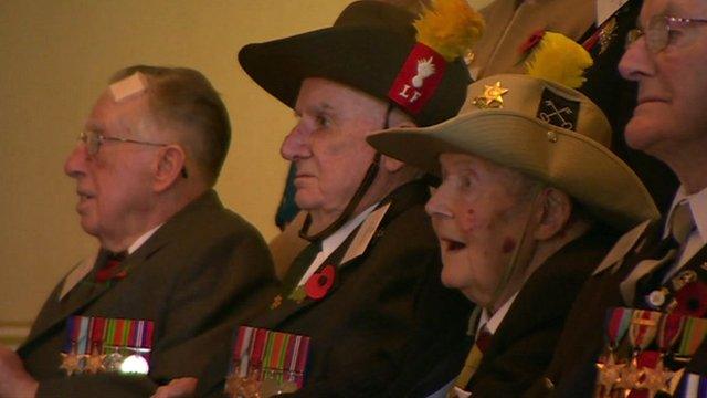 World War II veterans at Buckingham Palace reception