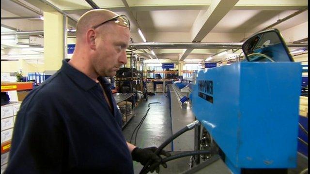 Worker at a factory in Birmingham