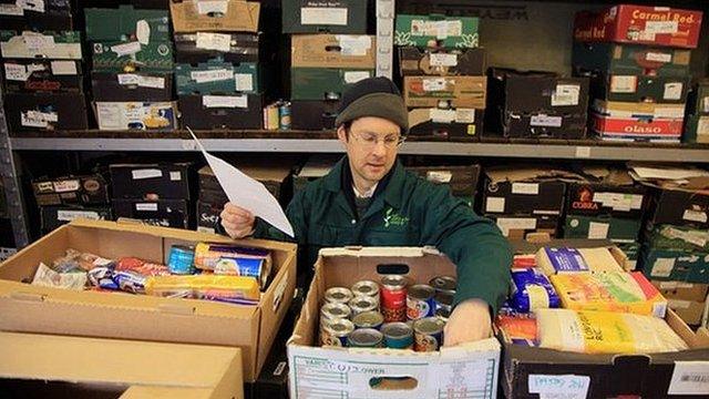 Volunteer at a food bank