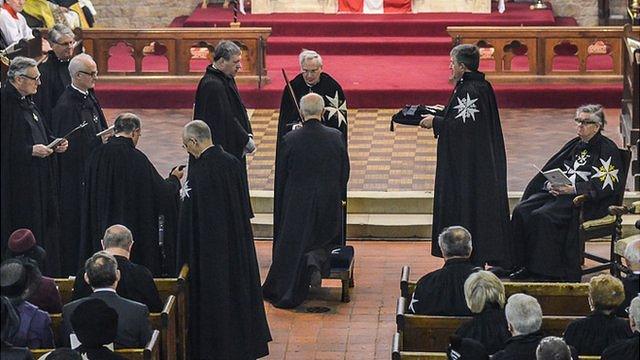 Inauguration of Commandery of the Bailiwick of Guernsey: Peter Voute invested as Knight Commander