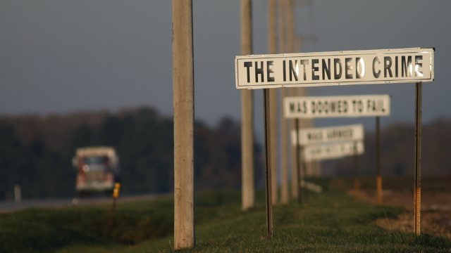 Signs along highway