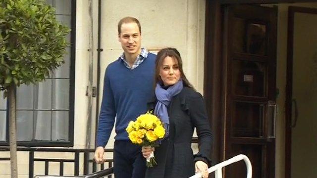 Kate Middleton leaves hospital following a period of acute morning sickness in December