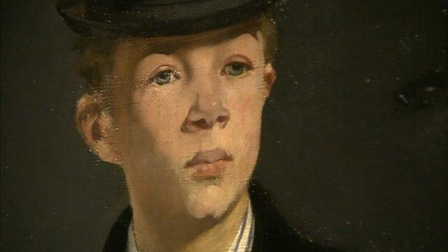 A portrait of a boy by Manet