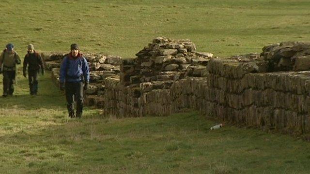 Ramblers at Hadrian's Wall