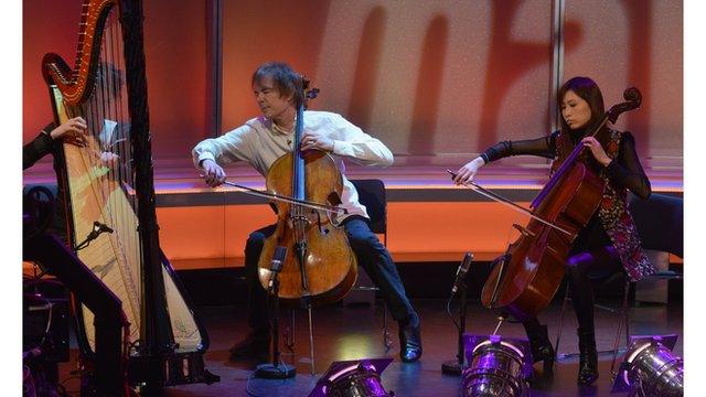 Catrin Finch, Julian Lloyd Webber and Jiaxin Cheng