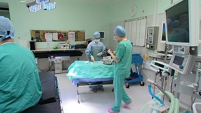 Medical staff at the Queen's Medical Centre