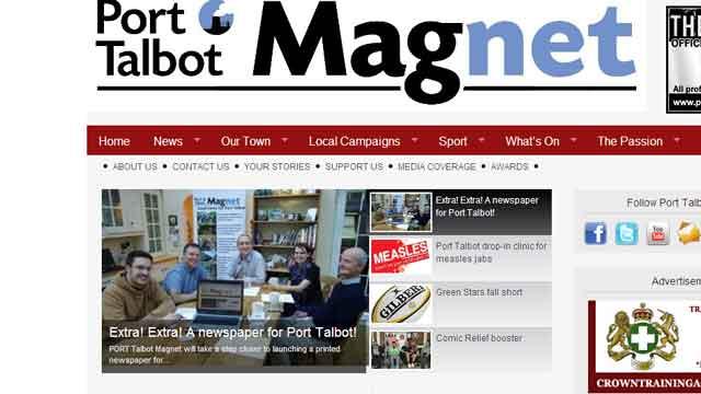 Screen grab of Port Talbot magnet